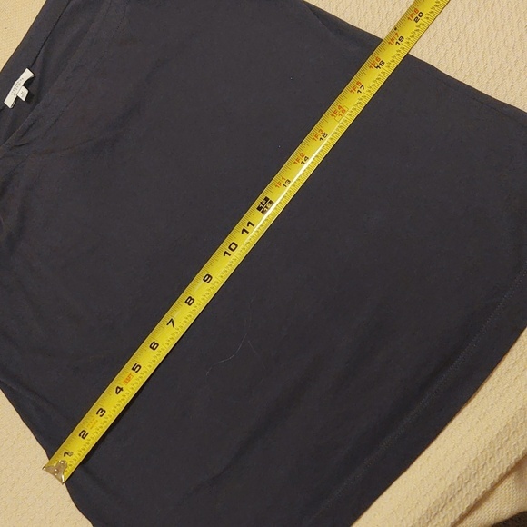 Crown & Ivy Women's Navy Blouse with Eyelet 3/4 Sleeves - Picture 6 of 9